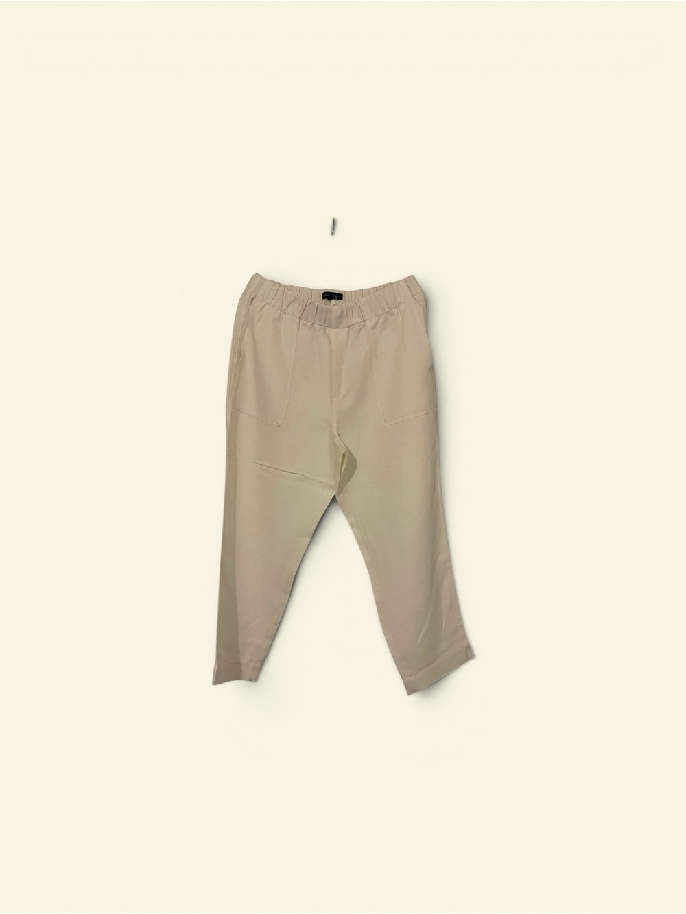 Banana Republic White Pull-On Ankle Pants Size Large